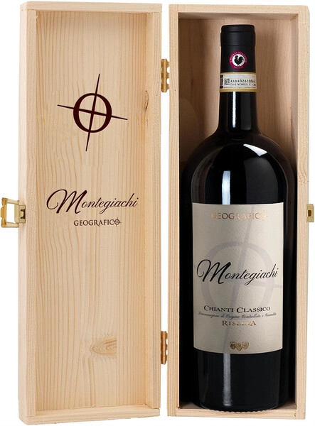 Вино Geografico, "Montegiachi" Riserva, Chianti Classico DOCG, 2019, wooden box, 1.5 л