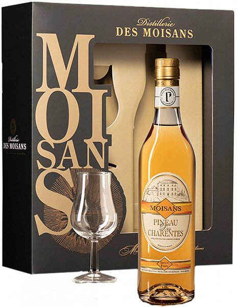 Вино Moisans, Pineau des Charentes AOC, gift box with 1 glass, 0.5 л