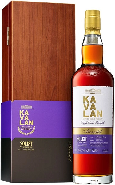 Виски Kavalan, Solist Moscatel Single Cask Strength (57,8%), wooden box, 0.75 л