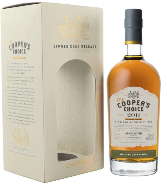 Виски The Cooper's Choice Auchroisk Single Malt Madeira Cask Finish, 2011, gift box, 0.7 л