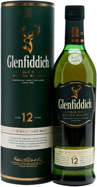 Виски Glenfiddich 12 Years Old, in tube, 0.75 л