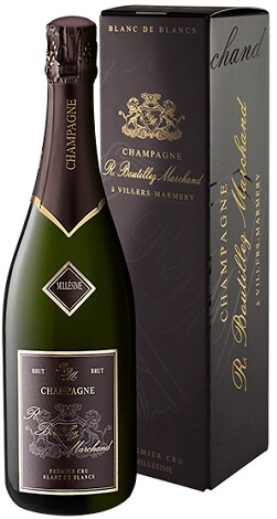 Шампанское Boutillez Marchand, Blanc de Blancs Premier Cru Millesime, Champagne AOC, 2015, gift box