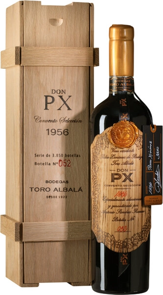 Херес Toro Albala, "Don PX" Convento Seleccion, Montilla-Moriles DOP, 1956, wooden box