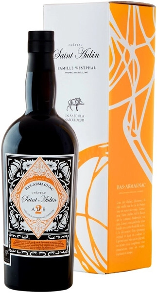 Арманьяк Saint Aubin 2 Age, Bas-Armagnac AOC, gift box, 0.7 л