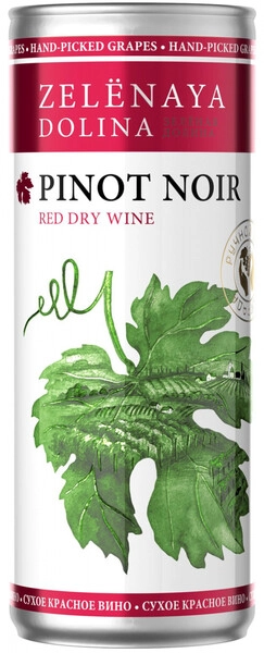 Вино Soyuz-Vino, "Zelenaya Dolina" Pinot Noir, in can, 250 мл
