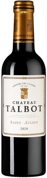 Вино Chateau Talbot, St-Julien AOC 4-me Grand Cru Classe, 2020, 375 мл
