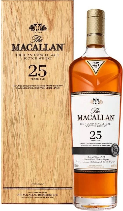 Виски Macallan Sherry Oak 25 Years Old, wooden box, 0.7 л
