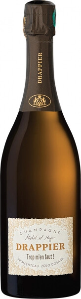 Шампанское Champagne Drappier, Trop m'en faut! Zero Dosage Extra Brut, Champagne AOC, 2015