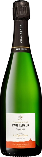 Шампанское Champagne Paul Lebrun, La Signa-Terres Brut Blanc de Blancs, Champagne AOC, 2018