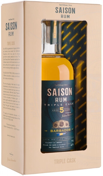Ром Saison Triple Cask Barbados 5 Years Old, gift box, 0.7 л