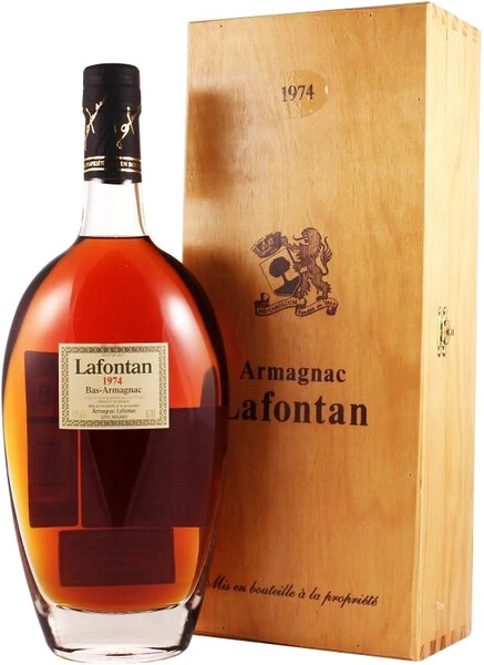 Арманьяк Lafontan Millesime, 1974, wooden box, 0.7 л