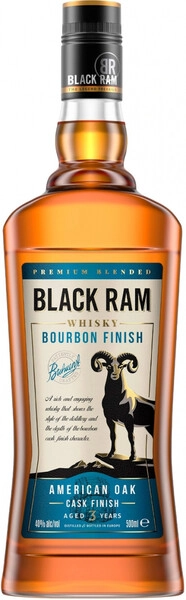 Виски Black Ram Bourbon Finish 3 Years Old, 0.5 л