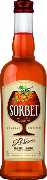 Ликер Сорбет Рябина на коньяке, 0.5 л