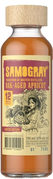 Водка "Samogray" Oak Aged Apricot, 0.7 л