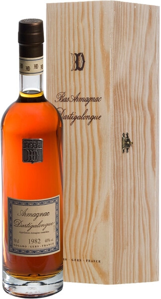 Арманьяк Dartigalongue, Bas Armagnac AOC, 1982, wooden box, 0.5 л