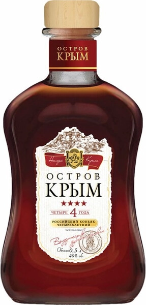 Коньяк Остров Крым 4-летний, 0.5 л