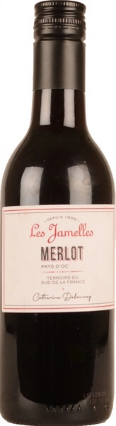 Вино Les Jamelles, Merlot, Pays d'Oc IGP, 2023, 250 мл