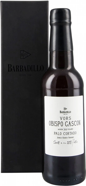 Херес Barbadillo, Obispo Gascon Palo Cortado VORS, 30 years old, Jerez DO, gift box, 375 мл