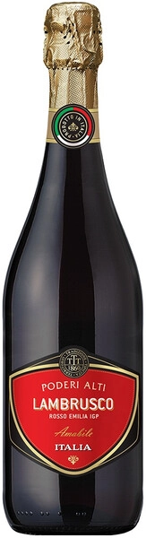 Игристое вино Lambrusco dell'Emilia Rosso Poderi Alti IGT
