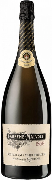 Игристое вино Carpene Malvolti, 1868 Conegliano Valdobbiadene Prosecco Superiore DOCG Brut, 1.5 л
