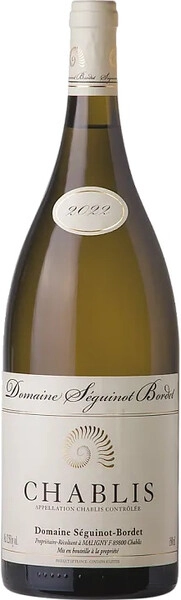 Вино Domaine Seguinot-Bordet, Chablis AOC, 2022, 1.5 л