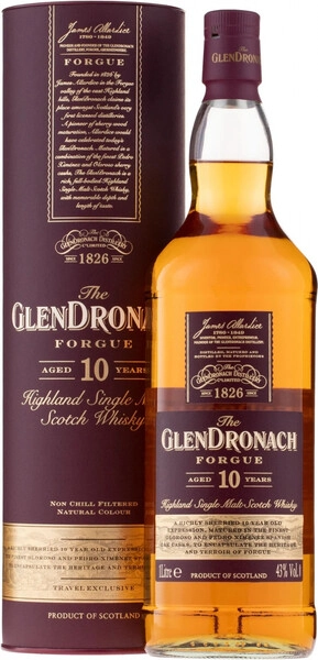 Виски Glendronach Forgue 10 Years Old, in tube, 1 л