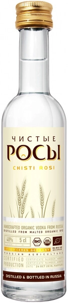 Водка "Чистые Росы" Из ржаного зерна, 50 мл