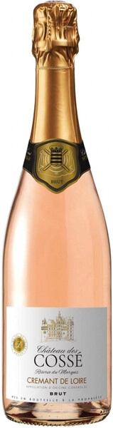 Игристое вино Chateau des Cosse Reserve du Marquis, Cremant de Loire AOC Rose Brut