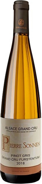 Вино Pierre Sonnen Pinot Gris Alsace Grand Cru Furstentum AOC, 2018