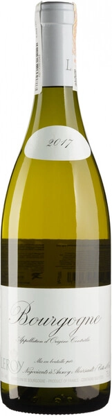 Вино Domaine Leroy, Bourgogne AOC Blanc, 2017
