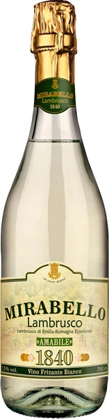 Игристое вино Chiarli 1860, Mirabello Bianco, Lambrusco di Emilia-Romagna IGT
