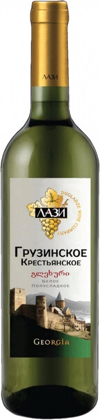 Вино Лази Грузинское Крестьянское белое