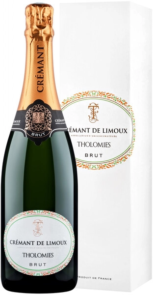 Игристое вино Tholomies Brut, Cremant de Limoux AOC, gift box