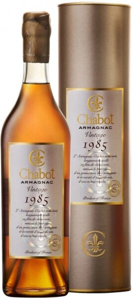 Арманьяк Chabot, 1985, gift tube, 0.7 л