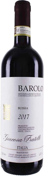Вино Giacosa Fratelli, Barolo Bussia DOCG, 2017
