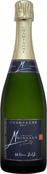 Шампанское Champagne Marcel Moineaux, Millesime Blanc de Blancs Grand Cru Brut, Champagne AOC, 2012
