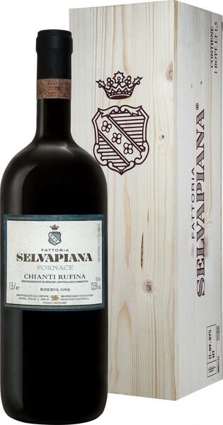 Вино Fattoria Selvapiana, Fornace Chianti Rufina DOCG Riserva, 1998, wooden box, 1.5 л