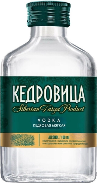 Водка Кедровица Кедровая Мягкая, 100 мл