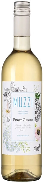 Вино "Muzzi" Pinot Grigio, Western Cape WO, 2025