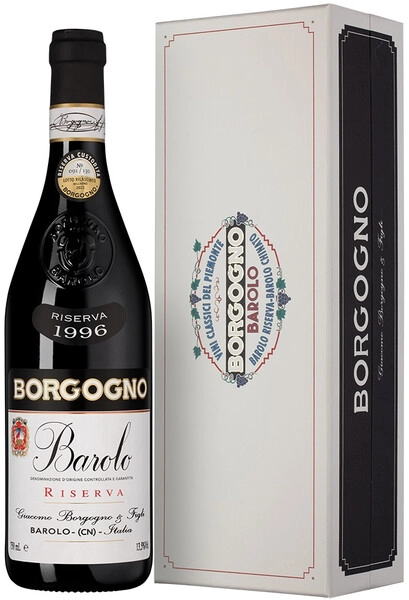 Вино Borgogno, Barolo Riserva DOCG, 1996, gift box
