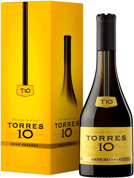 Бренди Torres 10 Gran Reserva, gift box, 0.7 л