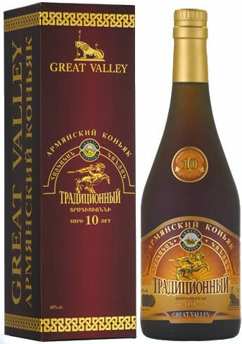 Коньяк Great Valley, Traditional 10 Years Old, gift box, 0.5 л