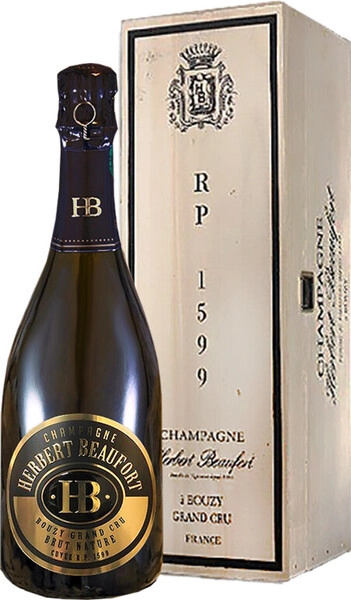 Шампанское Herbert Beaufort, Reserve Perpetuelle Brut Nature Cuvee R.P. 1599, Bouzy Grand Cru, wooden box