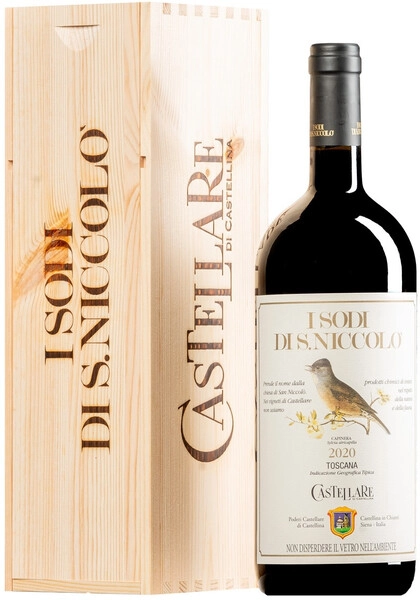 Вино Castellare di Castellina, I Sodi di San Niccolo, Toscana IGT, 2020, wooden box, 1.5 л