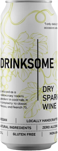 Игристое вино Drinksome Dry Sparkling Zero Alcohol, in can, 0.33 л
