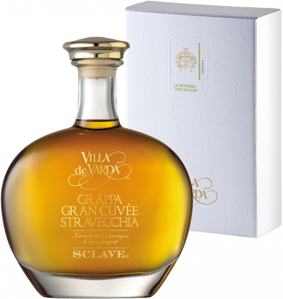 Граппа Villa de Varda, Grappa Gran Cuvee Stravecchia Sclave, gift box, 0.7 л