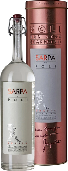 Граппа Grappa Sarpa di Poli, in gift box, 0.7 л