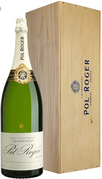 Шампанское Pol Roger, Brut Reserve, wooden box, 3 л