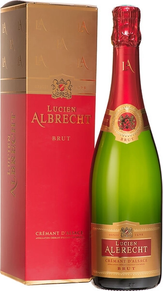 Игристое вино Lucien Albrecht, Brut, Cremant d'Alsace AOC, gift box, 1.5 л