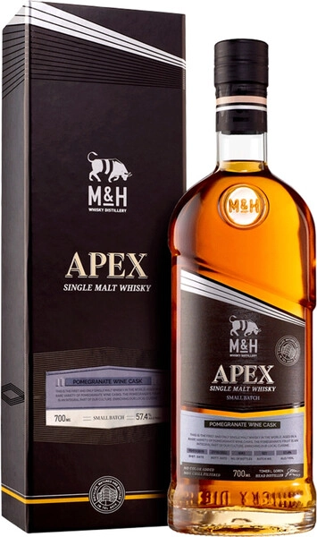 Виски M&H, Apex Pomegranate Wine Cask (57,4%), gift box, 0.7 л